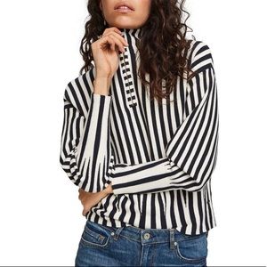 Scotch and Soda Black and White Striped Sweater!